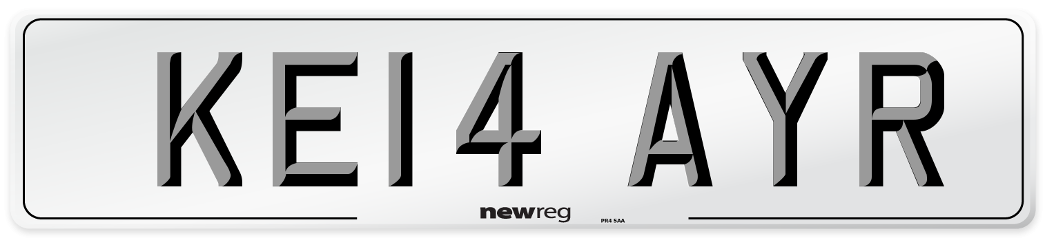KE14 AYR Number Plate from New Reg